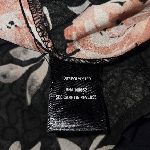 Torrid Womens Black Floral Animal Print Georgette Goddess Tank Top 2 2x - Picture 8 of 8